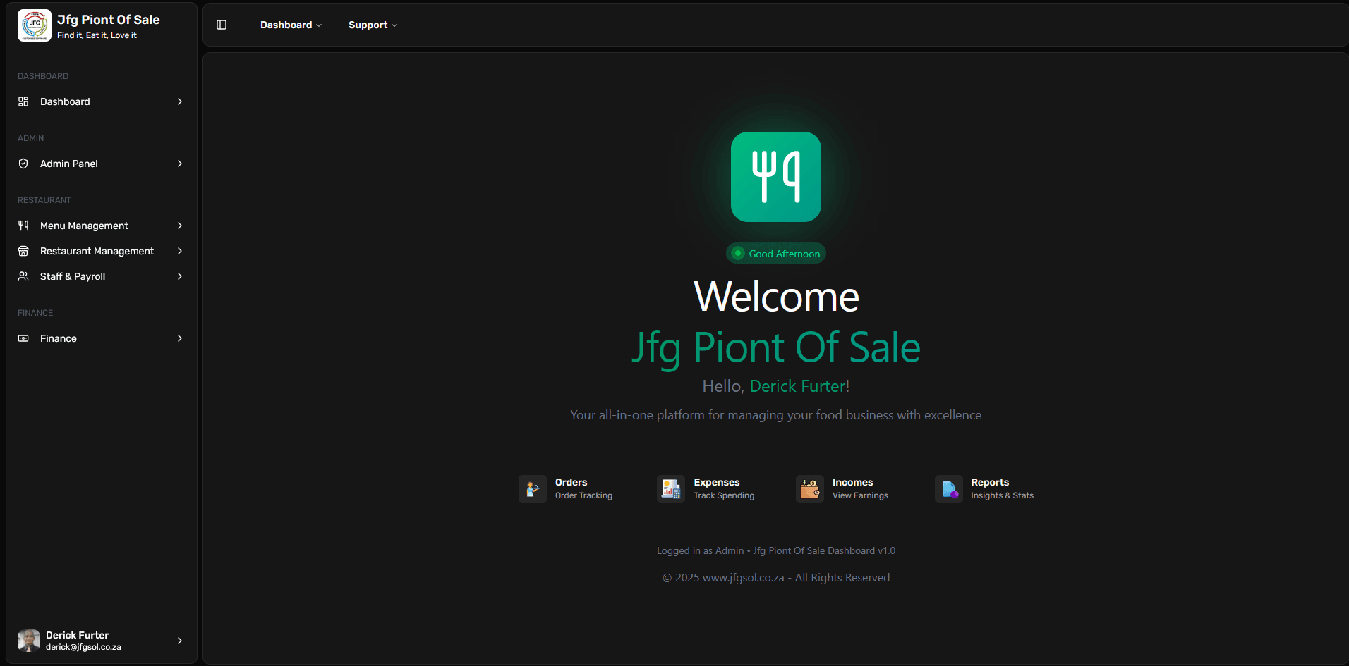 Visual representation for tip: Sleek dark-mode dashboard.