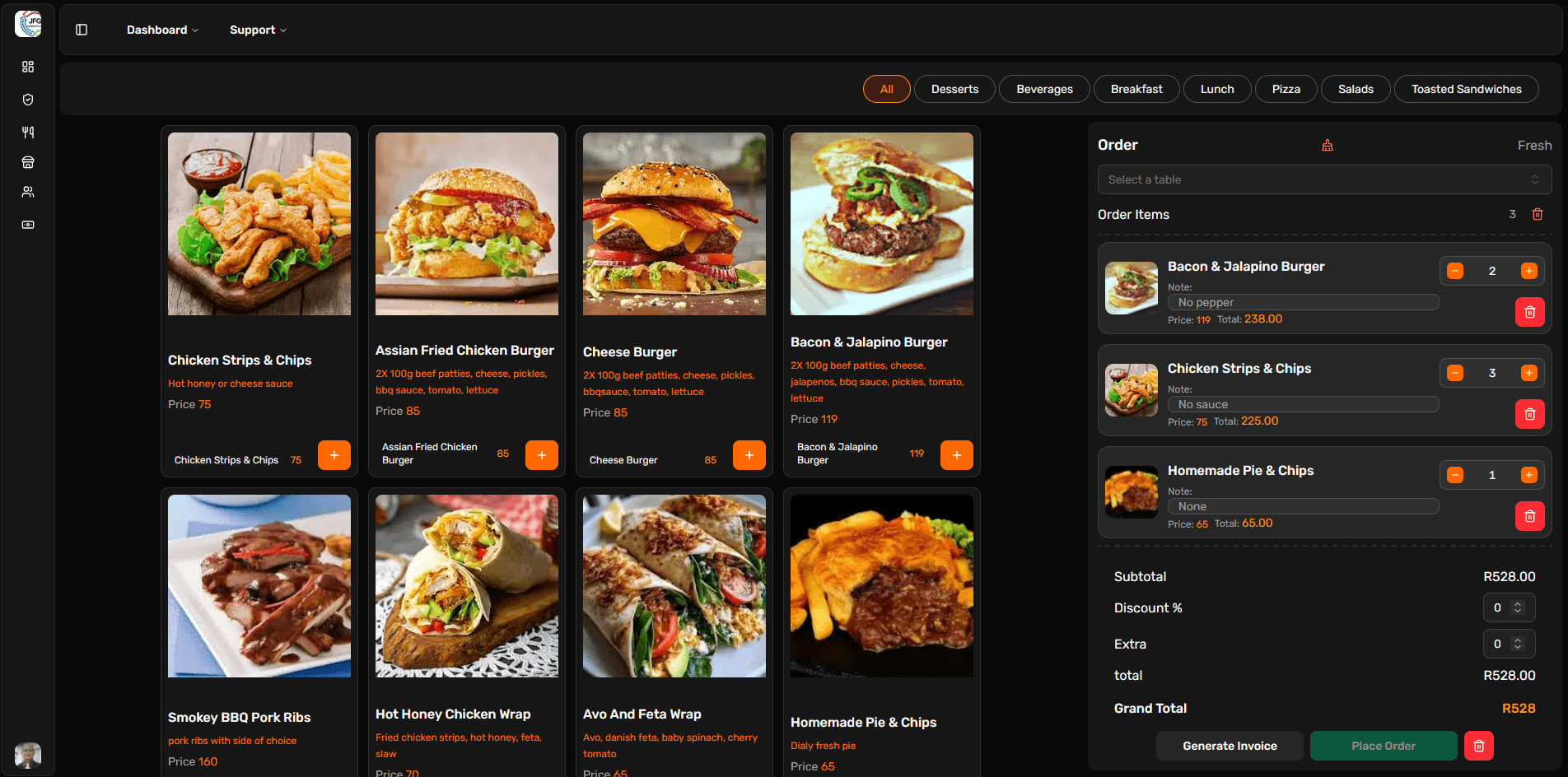 Visual representation for tip: Stay organized with dark-mode order tracking and details.
